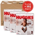 thumbnail image 2 of Huggies Skin Essentials Baby Diapers, Size 2 (12-18 lbs), 192 Count, 2 of 10