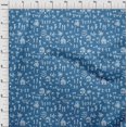 thumbnail image 4 of oneOone Rayon Teal Blue Fabric Asian Floral Block Sewing Craft Projects Fabric Prints by Yard 56 Inch Wide, 4 of 4