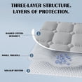 thumbnail image 4 of Cagogo Fitted Sheet, Soft Washed Cotton Mattress Protector Cover, Deep Pocket Elastic Bed Skirt for Mattress, Breathable Bedding for Bedroom Home Hotel Dorm, 4 of 4