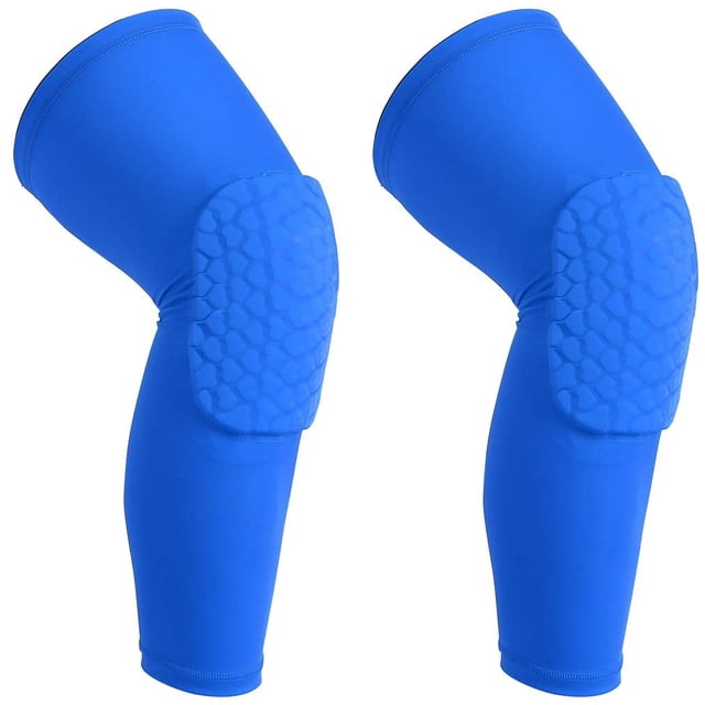 JHIJHOO Basketball Knee Pads Volleyball Kneepad Honeycomb Crashproof Antislip Leg Sleeve Protective Pad Support Guard Padded Compression Wear - 2 PCS