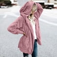 thumbnail image 1 of Fiogavroetic Women's Oversized Open Front Hooded Draped Pockets Cardigan Coat, 1 of 5