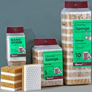 Wood Pulp Sponge Block - Double Sided Dishwashing Scrub Sponges, Reusable Kitchen Cleaning Sponge, Khaki, JKODE
