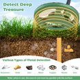 thumbnail image 4 of Gymax 24.5''-33.5'' Metal Detector for Kids with LCD Display IP68 Waterproof Green, 4 of 10