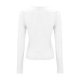 thumbnail image 5 of Long Sleeve Tee Shirts 2023 Long Sleeve Shirts for Women V Neck Henley Tops Slim Fit Basic Ribbed Knit Button down T Shirts Tops - Hontri, 5 of 5