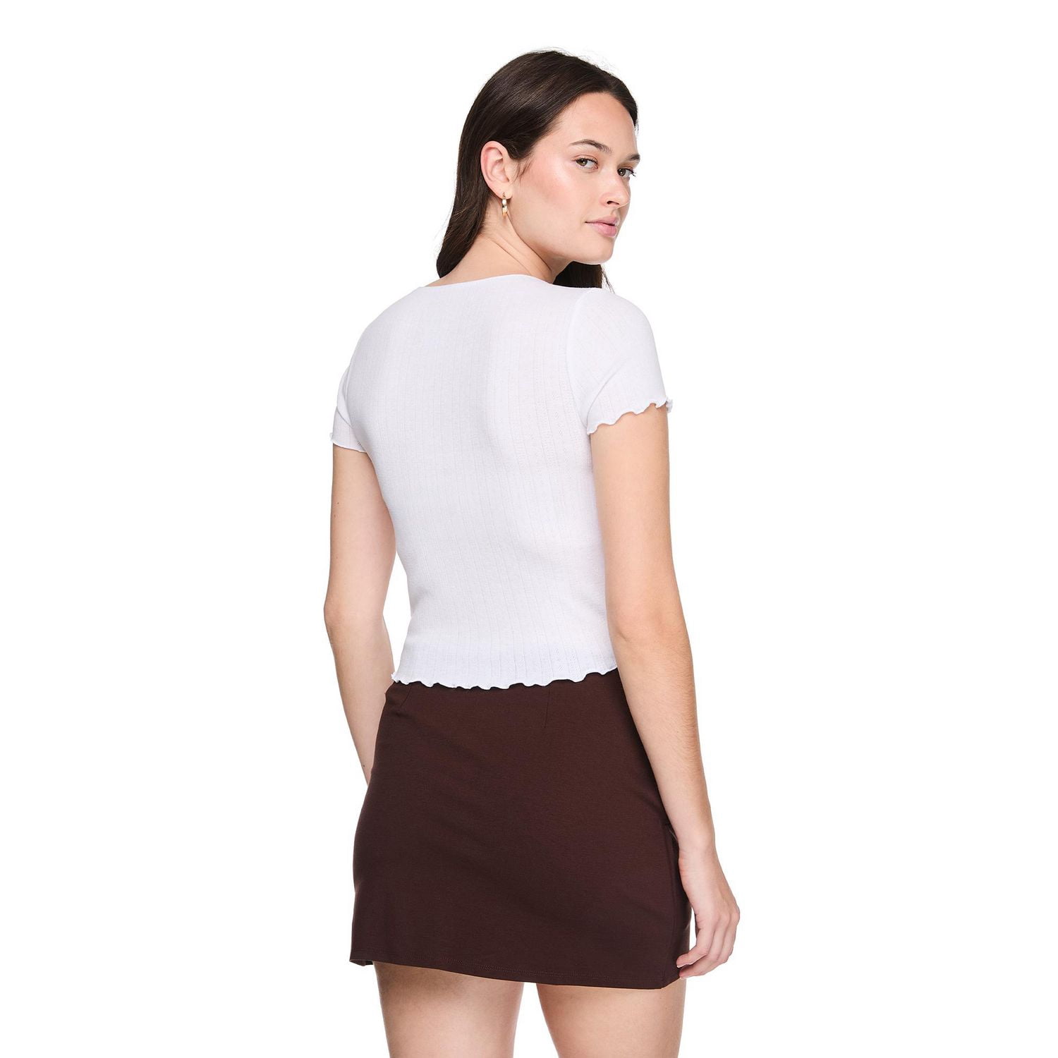 No Boundaries Women'S Pointelle T-Shirt