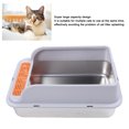thumbnail image 3 of Large Metal Litter Box, Stainless Steel High Sided Kitty Litter Tray Non Stick Metal Kitty Litter Box for Kitten Medium Cats, 3 of 7