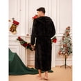 thumbnail image 2 of VULCANODON Mens Robe Big and Tall with Hood,Full Length Plush Robe for Men Long Fleece Bathrobe, 2 of 4