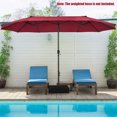 thumbnail image 1 of Patiojoy Parasol de Patio Double Face de 15 Pi, Parasol de Marché Extra-Grand pour l'Extérieur, Vin, 1 of 7