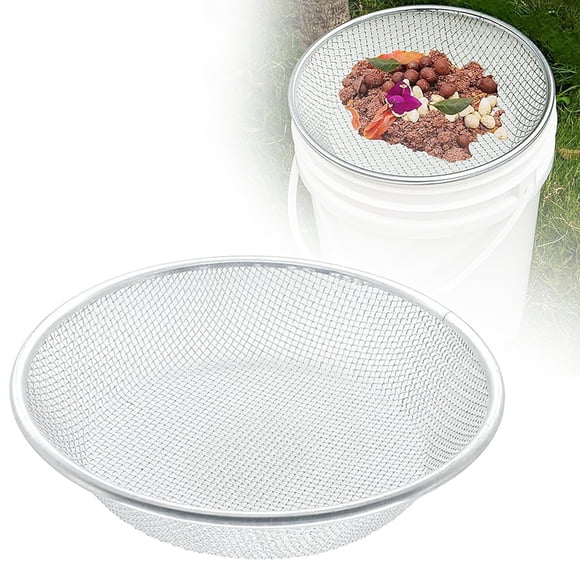 HUASHENG Garden Soil For Compost And 30cm Diameter With Selectable Mesh Sizes (2mm/6mm/10mm) Gardening Tool For Soil Compost And Rock Screening