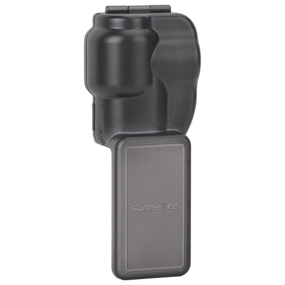Sunnylife OP3-Z754 All-in-One Protective Case for Osmo Pocket 3 - Black Silicone & Plastic Cover with Flip Design, Safeguards Gimbal, Lens & Screen, Prevents Scratches/Dust, Compatible with B718/B719