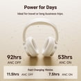 thumbnail image 4 of Edifier Écouteurs à Réduction de Bruit Active, Casque Bluetooth Circum-Aural, Filaire et Sans Fil, Audio Haute Résolution Certifié, Appels Clairs à Recharge Rapide - Ivoire, 4 of 7