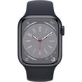 thumbnail image 2 of Apple Watch Series 8 45mm GPS + Cellular Smart Watch | Midnight Aluminum Case with Midnight Sport Band | Certified Refurbished (Grade A), 2 of 6