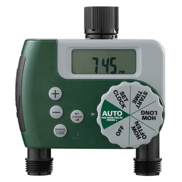 Orbit Numérique Automatique 2 Sorties Tuyau de Jardin Robinet Arroseur Contrôleur Minuterie