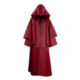 thumbnail image 2 of yingyy Cape d'Halloween à Capuche Cape Effrayante Robe de Couleur Unie Costume Carnaval Rouge G, 2 of 6