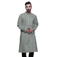 thumbnail image 3 of Atasi Kurta Imprimé pour Hommes Col Mandarin Popeline de Coton Kurta Chemise Décontractée, 3 of 7