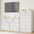 thumbnail image 4 of Commode à 7 Tiroirs pour Chambre, Commode Haute de 46 Po à 7 Tiroirs avec Grand Rangement, Organisateur Commode en Bois Blanc Table de Nuit pour Salon, Garde-Robe, Entrée, 4 of 7