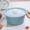 thumbnail image 3 of Silicone Microwave Steamer Pot with Handle & Lid-Grade Steamer Bowl, Heat- Cooker , Dishwasher Safe Blue, 3 of 7