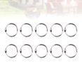 thumbnail image 3 of MasteelfCA 100pcs 20MM DIY Photo Album Loose-leaf Book Circle Key Ring Photo Album Buckle Snap Ring Binding Meatl Circle (Silver), 3 of 8