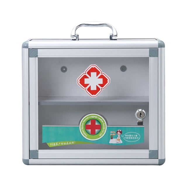 First Aluminum Alloy First Aid Kit Wall Mounted Medicine Box Portable First Aid Case