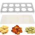 thumbnail image 1 of NUAHRHY Ravioli Maker with 10 Holes Safe Ravioli Press Mold Premium Italian Pelmeni Maker Mold Flower Shaped Ravioli Maker Press Pasta Press Cutter Tool Meat Pie Dumpling Maker for Home, 1 of 7