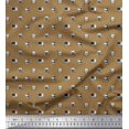 thumbnail image 1 of Soimoi Brown polyester Crepe Fabric Phone,Calculator & Monitor Hardware Printed Craft Fabric by the Yard 52 Inch Wide, 1 of 2