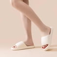 thumbnail image 2 of Mens and Womens Home Slippers Simplicity Solid Color Quick Drying Soft Sole Comfortable Non-Slip Indoor and Outdoor EVA Slippers White-03, 2 of 4