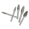thumbnail image 3 of Die Grinder Bit, Double Cut High Strength Heat Tolerant  Burr File 5 Pieces 6mm Diameter Shank  For Machinery Ships, 3 of 8