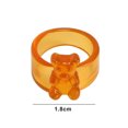 thumbnail image 3 of LYMAYTER Candy Color Ring Little Bear Ring - Korean INS Style, Acrylic, 3 of 6