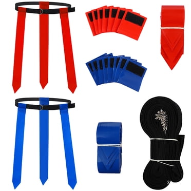 10 Pcs Adjustable Football Belts with 30 Pcs Flags for Kids or Adults Players
