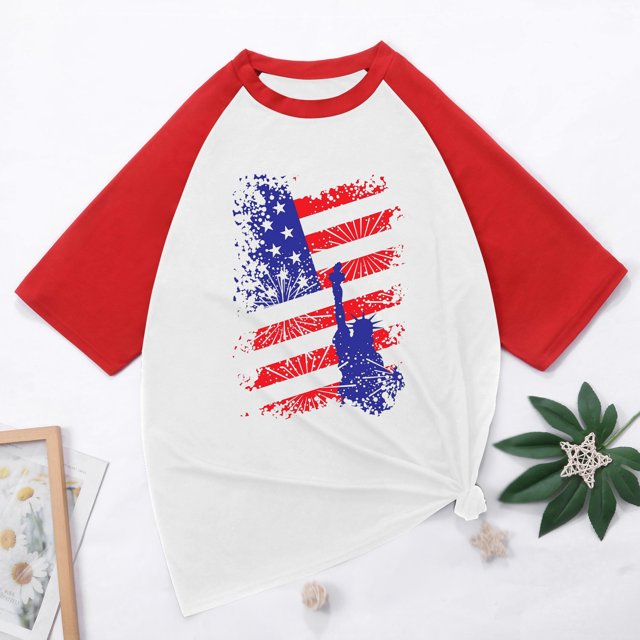 T-Shirt Snoarin Comfort Colors pour Hommes, Mode Décontractée, Patchwork, Col Rond, Chandail à Enfiler, T-Shirt Imprimé, Manches Courtes, Hauts, Chandails du 4 Juillet pour Hommes en Liquidation