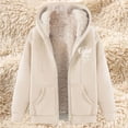 thumbnail image 2 of Sentmoon Chandails à Capuchon Grande Taille en Molleton avec Imprimé Manteaux d'Hiver pour Femmes à Manches Longues Col à Capuche Veste de Planche à Neige Automne et Hiver Doux et Confortable pour la Randonnée et l'Escalade Beige TTG, 2 of 5