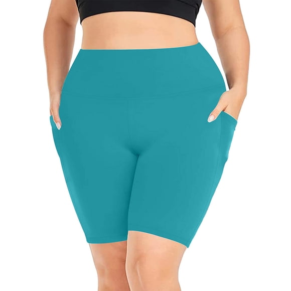 AherBiu Shorts de Cycliste Grande Taille pour Femmes Taille Haute Extensibles Ajustés Serrés Bas Extensible Yoga Gym Leggings Athlétiques Shorts