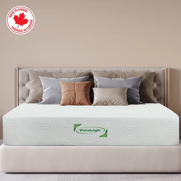 ViscoLogic Nest Supreme 9 Inch Queen Mattress, Canadian Double-Sided Reversible Gel Infused Foam Mattress Pressure Relief, Cool Sleep, Eco-Friendly Medium Firm, Queen Mattress