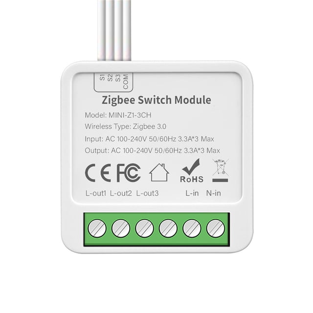 ZigBee Tuya Commutateur Intelligent 10A Gang 2/3/4 Contrôle Bidirectionnel Module d'Automatisation Domestique