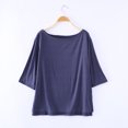thumbnail image 2 of Birdeem T-Shirt Femme Col Rond Couleur Unie Manches Courtes Ample, 2 of 12