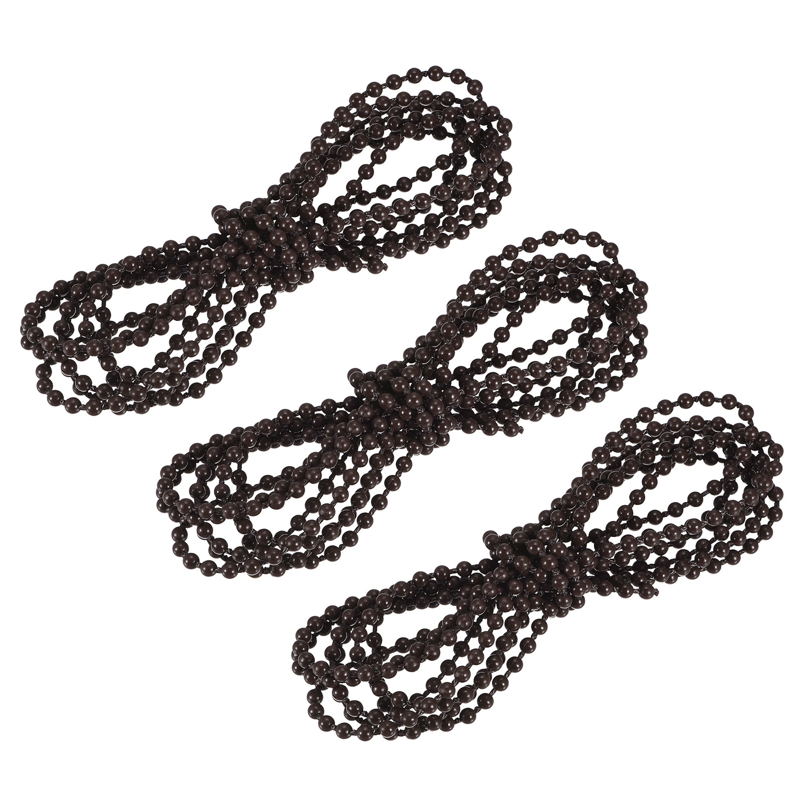 Unique Bargains 2.62 Yards Blinds Beaded Chain 3Pcs Roller Shades for Window Repair Parts, Coffee