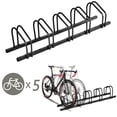 thumbnail image 1 of Gymax 5 Bike Bicycle Stand Parking Garage Storage Cycling Rack Black, 1 of 9