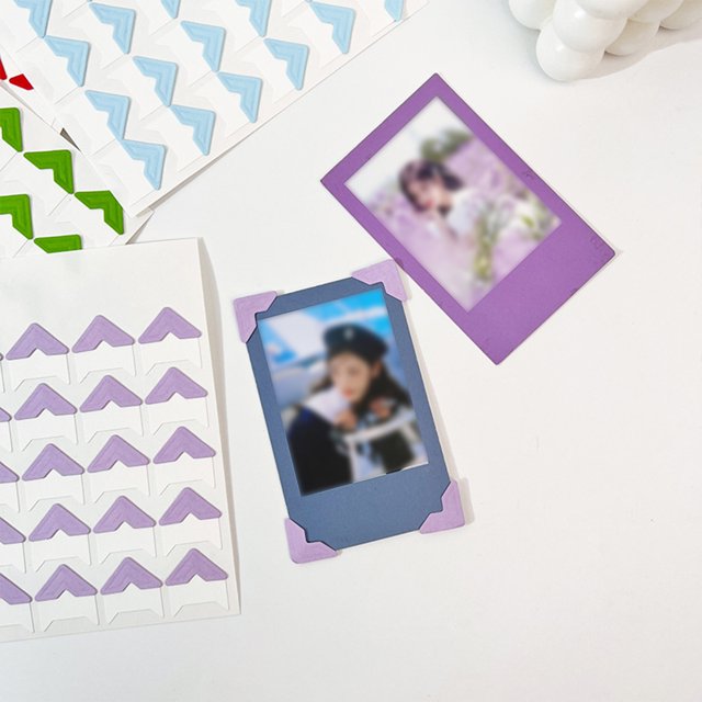 mmirethe 24piece Vintage Corner Stickers For Scrapbook And Photo Album Making Easy Operation Delicate Rosegold