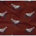 thumbnail image 4 of oneOone Organic Cotton Poplin Twill Fabric Branch & Bird Block Print Sewing Fabric BTY 42 Inch Wide, 4 of 4