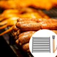 thumbnail image 5 of WIFKLSIIPG Rouleau à Hot-Dog en Acier Inoxydable Support pour Rouleaux de Saucisses Rouleau à Hot-Dog pour Gril Rouleau à Hot-Dog en Acier Inoxydable Machine à Hot-Dog BBQ avec Longue Poignée en Bois (Rack) (Blanc), 5 of 5