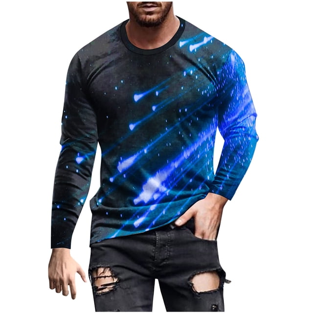 Birdeem T-Shirts pour Hommes Manches Courtes Mode Décontractée Impression Col Rond Chandail T-Shirt Manches Courtes Hauts Créez Vos Propres T-Shirts
