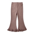 thumbnail image 1 of Timegard Toddler Girls Clothes Ruffle Flare Leggings Solid Color Comfy Trousers Children Cute Stretch Pants, 1 of 3