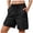 Black, variant on BLVB Bermuda Cargo Shorts for Women Casual Long High Waisted Stretch Wide Leg Shorts Summer Outdoor Hiking Pants with Pockets