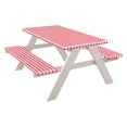 thumbnail image 3 of Picnic Tables for Outdoors Outdoor Courtyard Waterproof Table Cover Three Piece Picnic Table Cloth Back Flannel Elastic Table Cover Picnic Table Cover, 3 of 5
