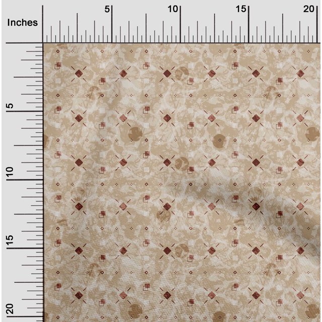 oneOone Velvet Light Brown Fabric Geometric Sewing Craft Projects Fabric Prints By Yard 58 Inch Wide