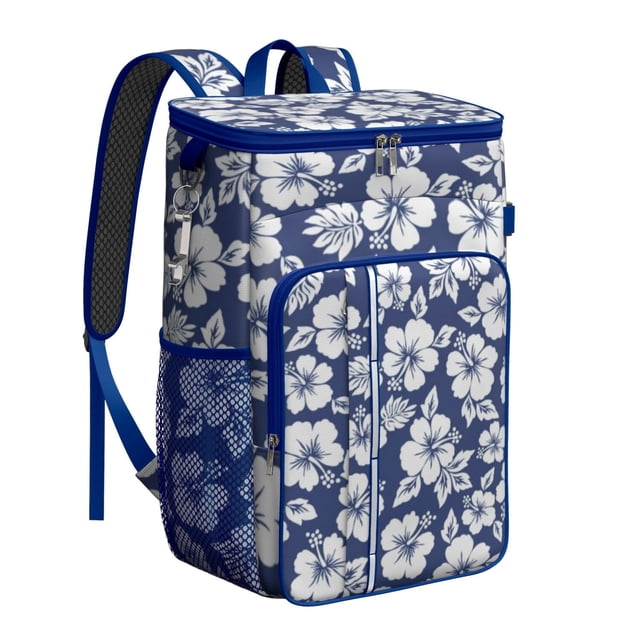 Bloom Print Romantic Floral Backpack Cooler - 20L High Capacity, Durable & Lightweight for Travel
