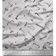 thumbnail image 1 of Soimoi Gray Poly Georgette Fabric Square & Tools Hardware Print Sewing Fabric Yard 52 Inch Wide, 1 of 5