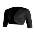 thumbnail image 3 of Boléro Châle Cardigan pour Femmes Manches 3/4 Veste Courte Courte en Tricot pour Robe S-TTG, 3 of 6