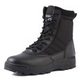 thumbnail image 1 of Mens Side Zip & Lace Up Army Tactical Combat Boots For Work, Security, Motorcycle, 1 of 5
