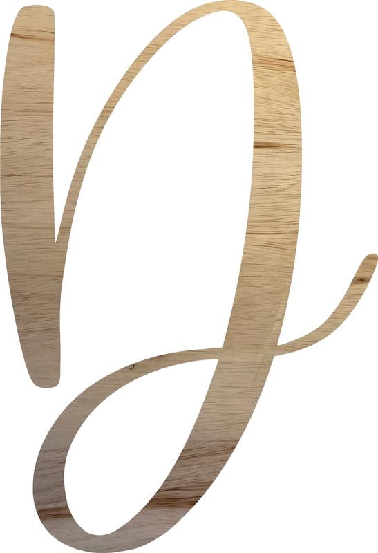 Unpainted Wood Letter D Craft, Paintable 5'' Tall Wood Alphabet Letter, DIY Nicholia Script Font